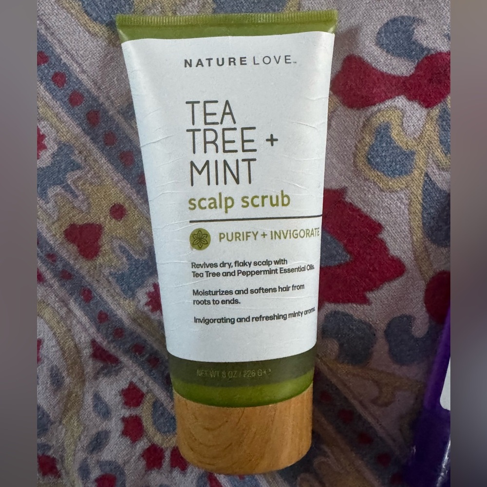 Nature Love Tea Tree Mint Scalp Scrub New Purifying Treatment 8 oz